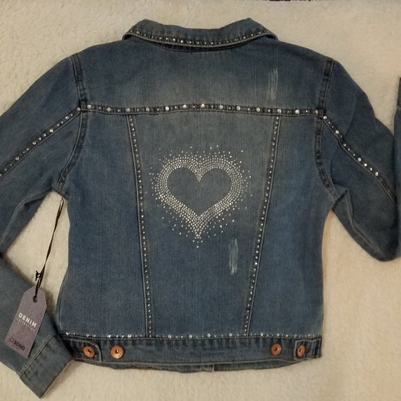 Rhinestone Denim Jacket-Size M-New - Picture 6 of 6